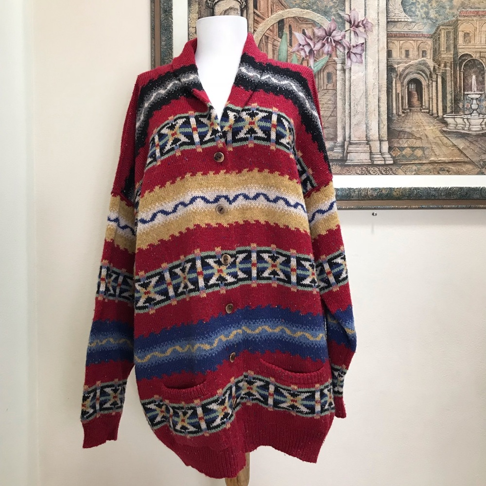 Lucy Wilmot Vintage Cardigan Size L Wool